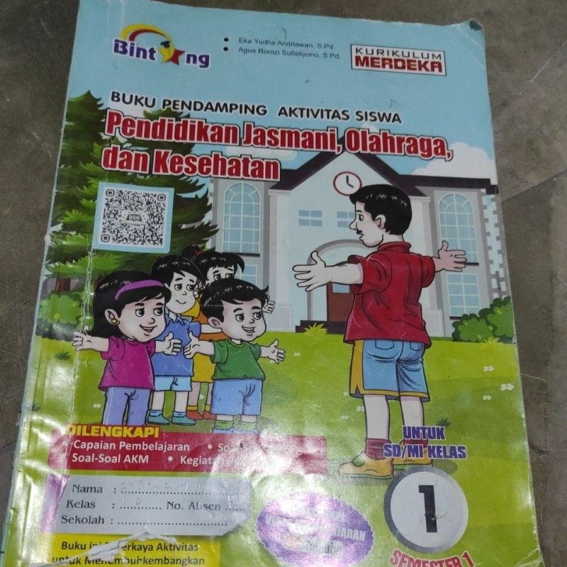 Buku PJOK Bintang SD kelas 1 semester 1 kurikulum merdeka