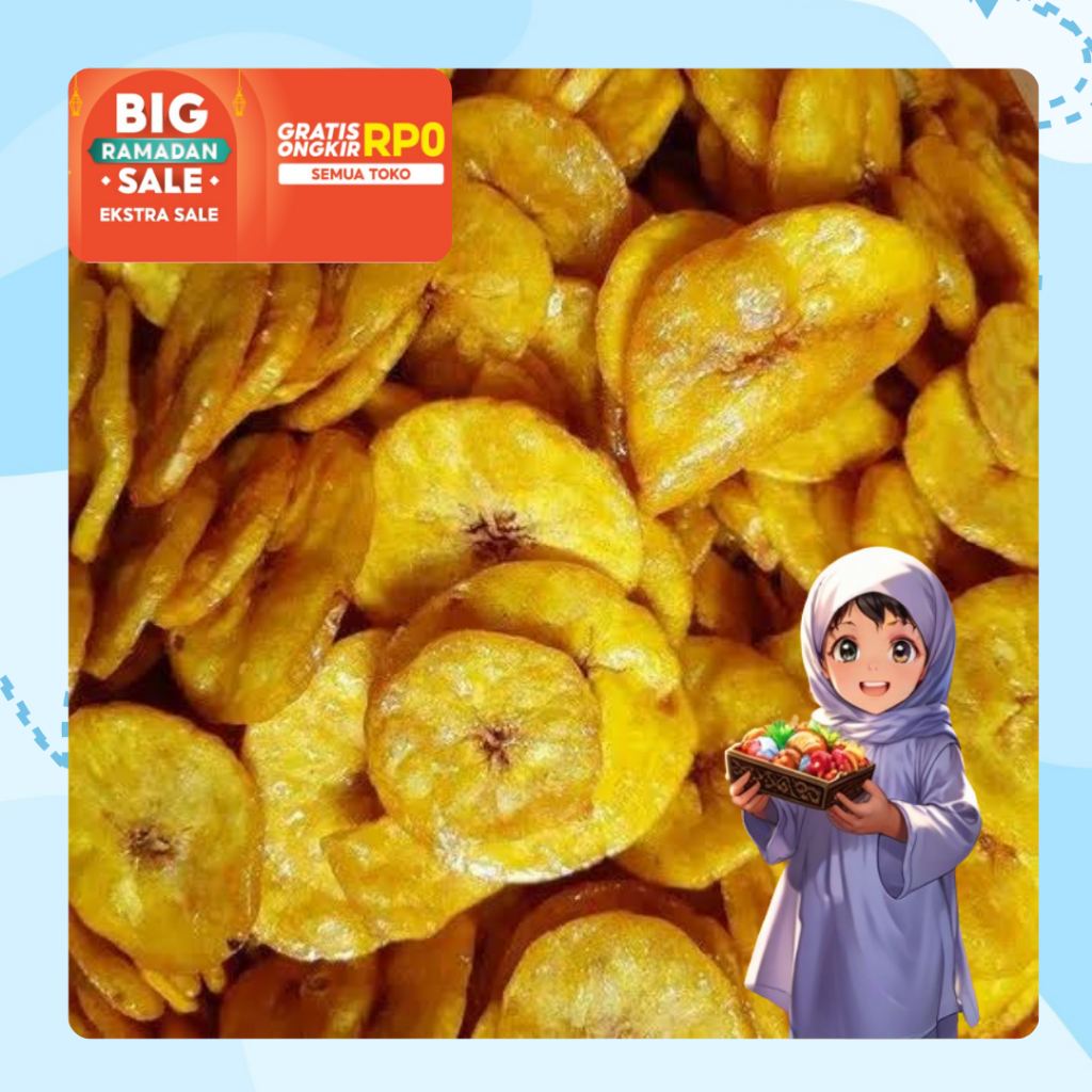 

KERIPIK KRIPIK PISANG MANIS MADU 500gr KILOAN PISANG KEPOK CEMILAN MURAH