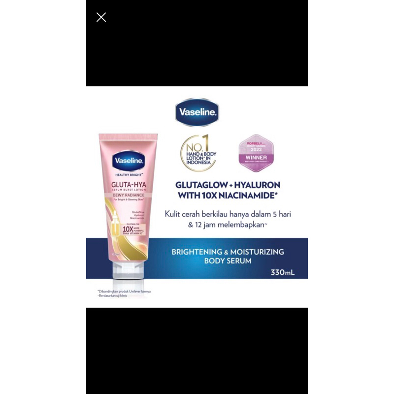 Vaseline gluta hya pink 200ml