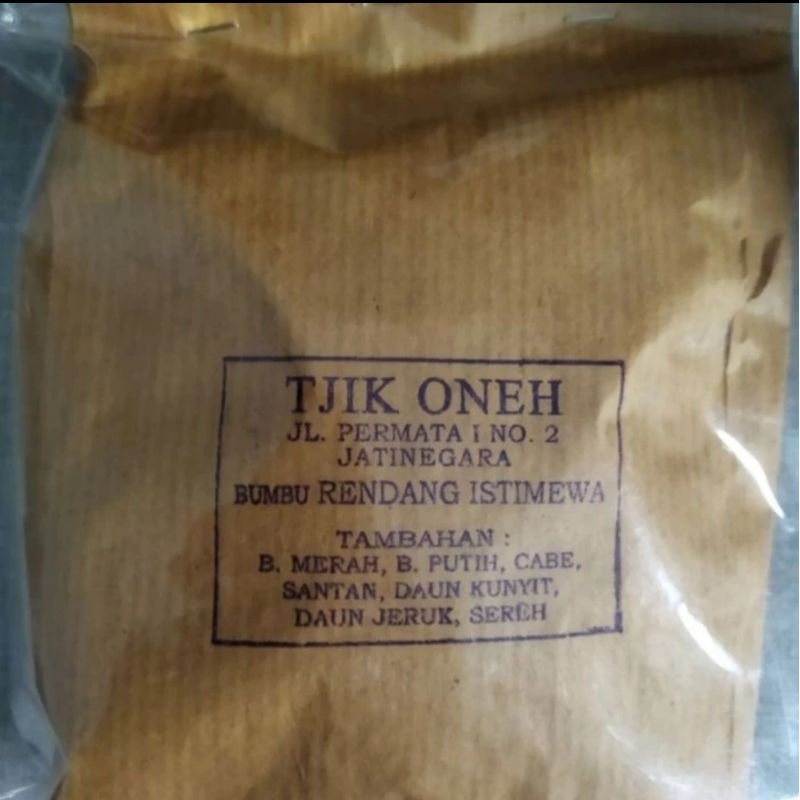 

Bumbu Rendang Istimewa Tjik Oneh 1/4 Kg
