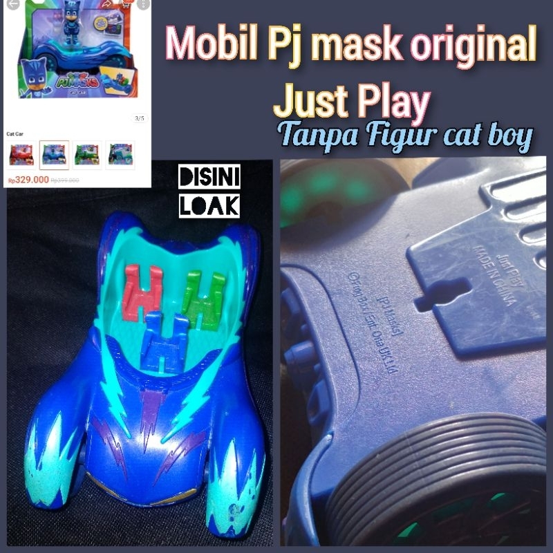 Mobil pj mask original just play tanpa figur cat boy kendaraan mainan
