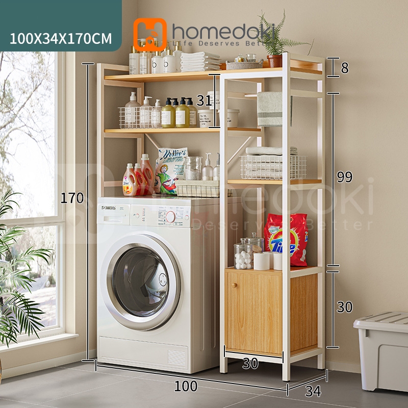 Homedoki Rak Serbaguna /Rak Laundry / Rak Mesin Cuci / Rak Penyimpanan Serbaguna