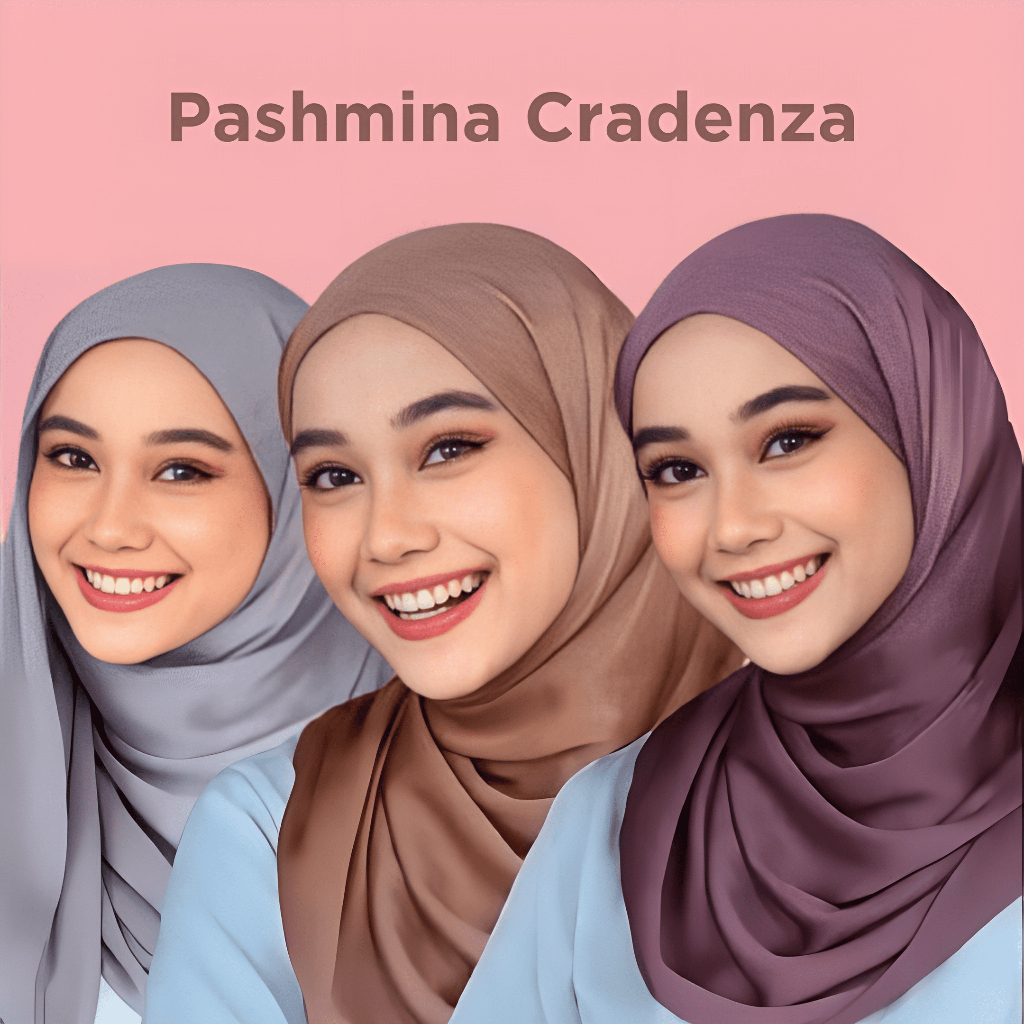 CRADENZA Pashmina Silk Wanita 75x180 cm Syal Hijab
