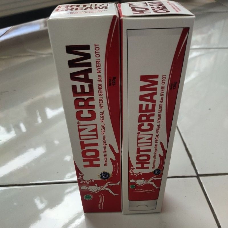 hot in cream tube 120gr merah putih