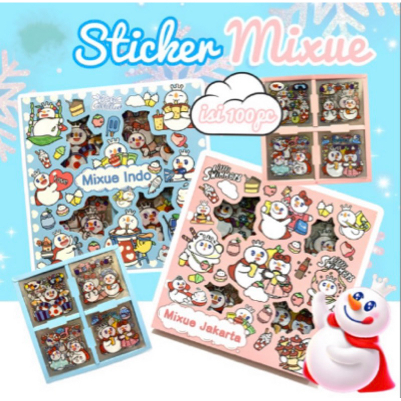

Stiker Mixue Viral Sticker Botol Minum Tumblr Lucu Waterproof Isi 100 lembar