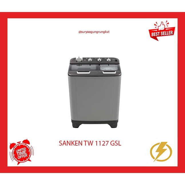 MESIN CUCI 2 TABUNG SANKEN - TW1127GSL