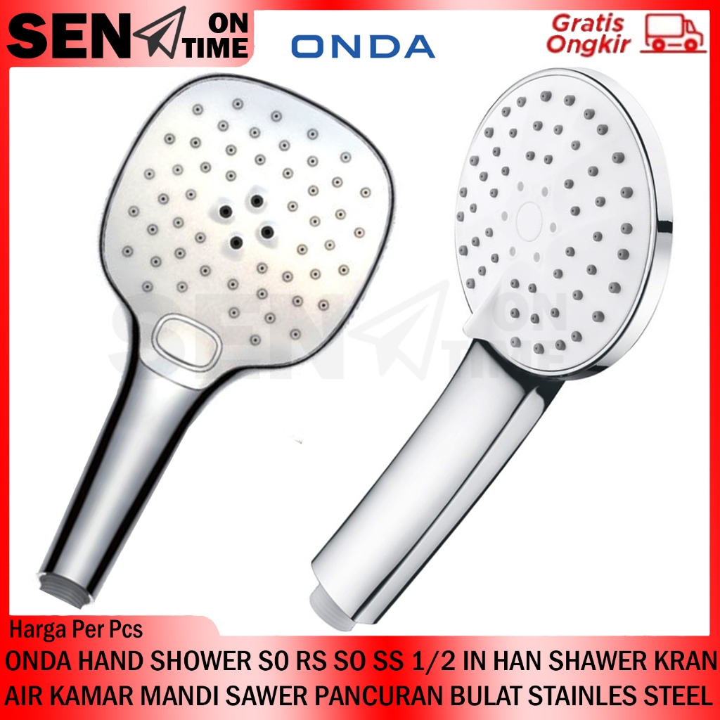 Onda Hand Shower Series So Rs So Ss Kepala Sower Mandi Pancuran Semperotan Air Aer Pink Hijau Biru K