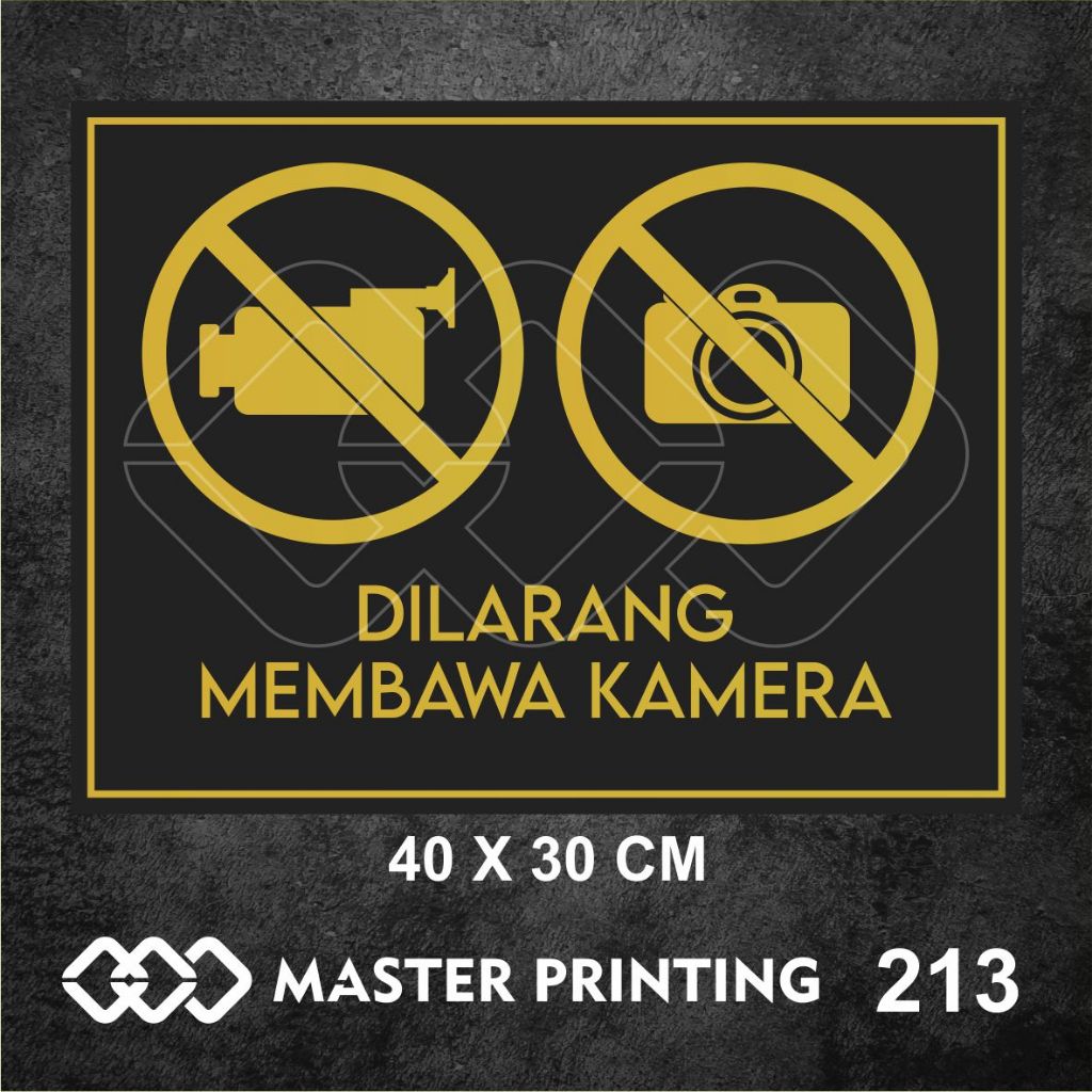 

213 - Stiker Dilarang Membawa Kamera, Sticker Vinyl, Premium, Tahan Air, Termurah, dan Bisa Custom