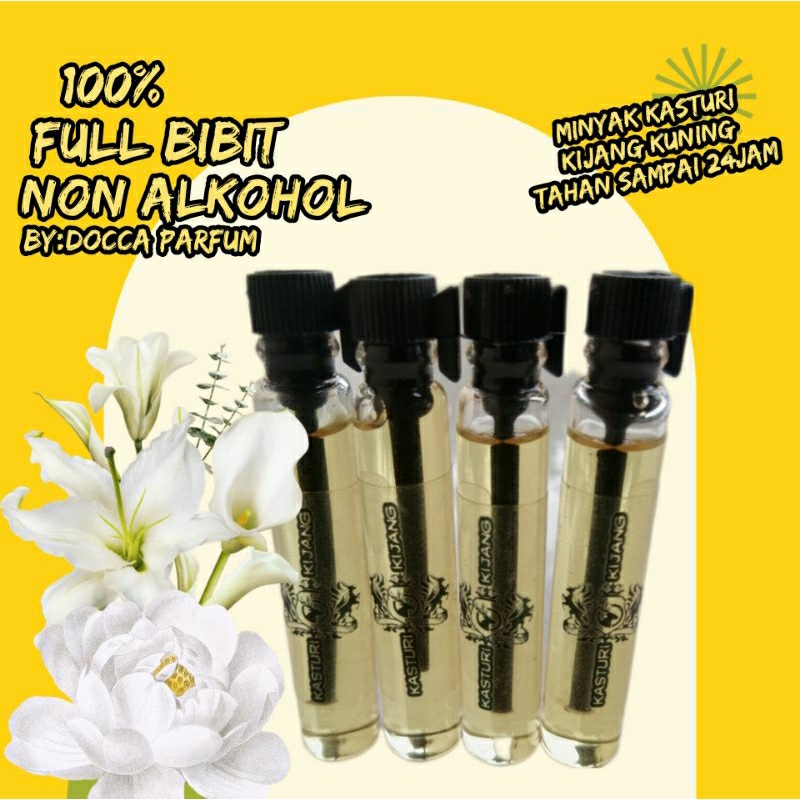 

beli1 dapat4 botol tester minyak kasturi kijang kuning full bibit isi 2ml