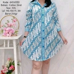 BAJU BATIK WANITA (BIRU)