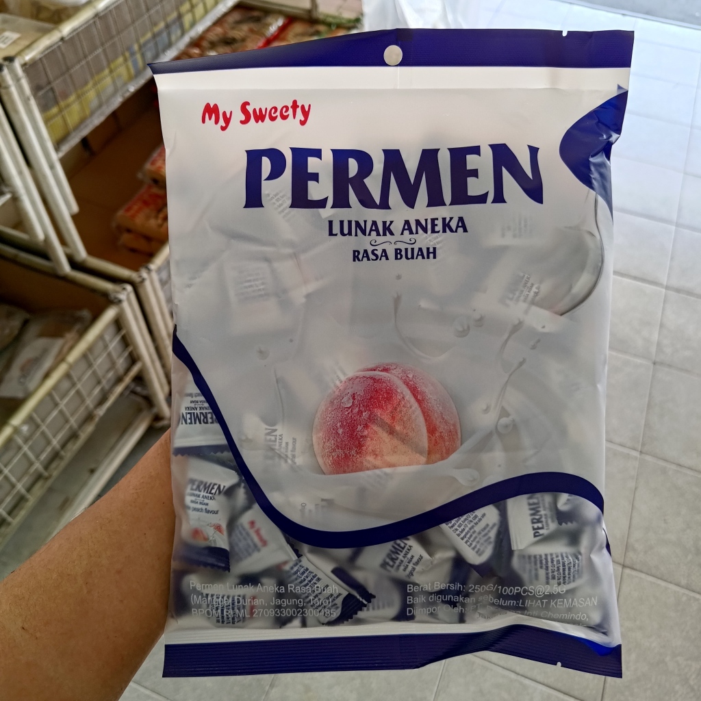 

Permen Lunak Aneka Rasa 250gr My Sweety / Permen Susu Rasa Aneka Buah / Snack Permen Imlek Lebaran