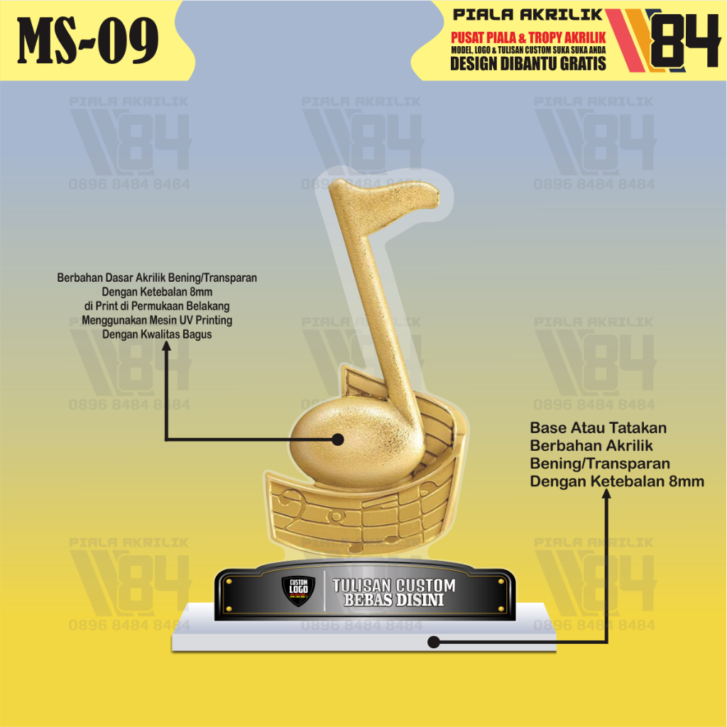 Plakat Music, Piala Music, Tropy Music, Tropi Musik, Plakat Musical, Piala Musical, Tropy Musical, P
