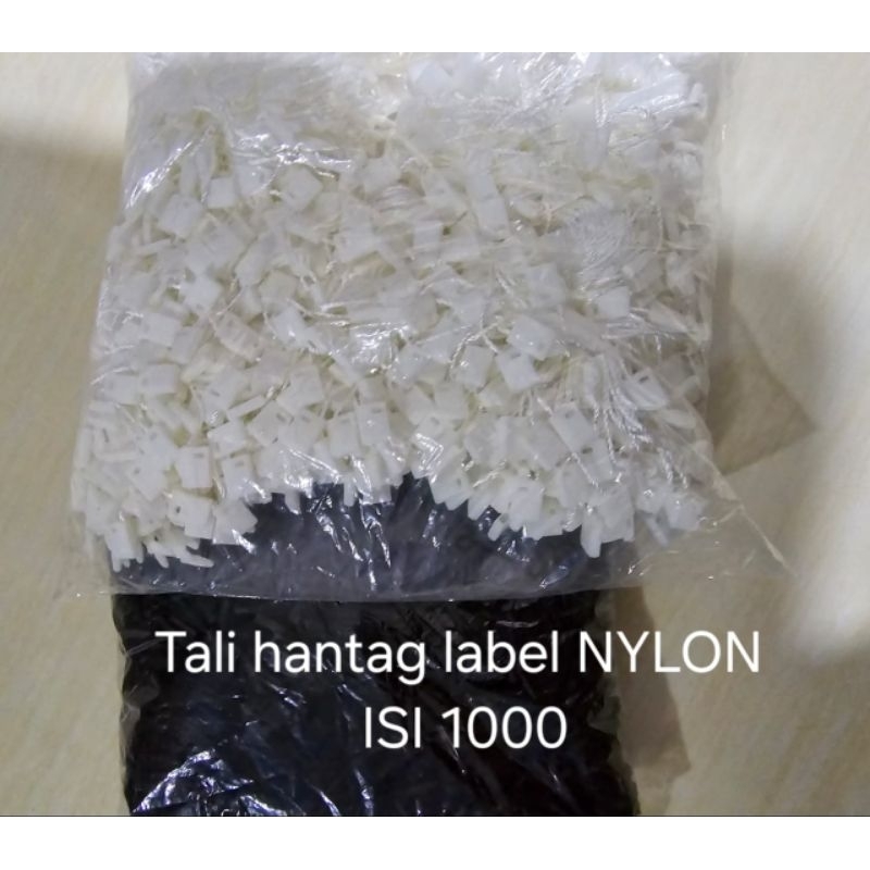 

1 pack Tali Label Nylon tapi Hantag merek putih/Hitam isi 1000