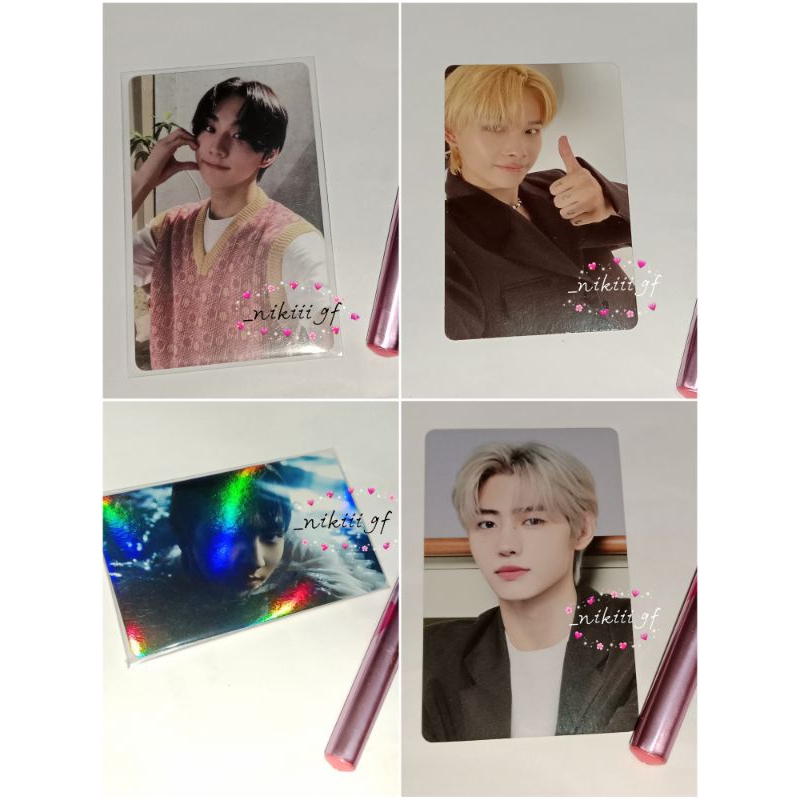 Photocard PC Jungwon Charybdis dark blood, Ni-ki dimennsion answer, Sunghoon ggu ggu package