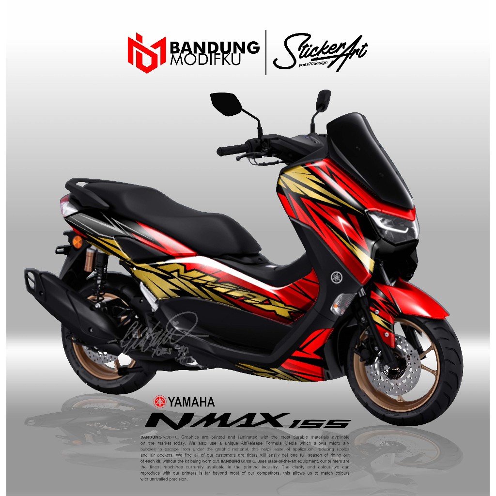 STICKER MOTOR NMAX NEW - MOTIF 002 - DECAL NMAX 2020 2021 2022 NEW - STIKER FULL BLOK NMAX 2020 2021
