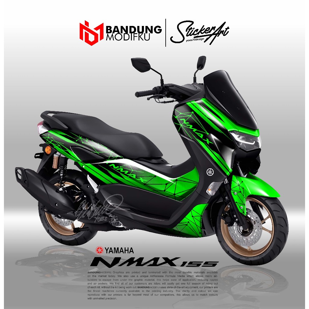 STICKER MOTOR NMAX NEW - MOTIF 007 - DECAL NMAX 2020 2021 2022 NEW - STIKER FULL BLOK NMAX 2020 2021