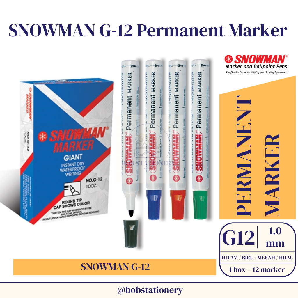 

SNOWMAN G-12 Spidol Permanent Marker