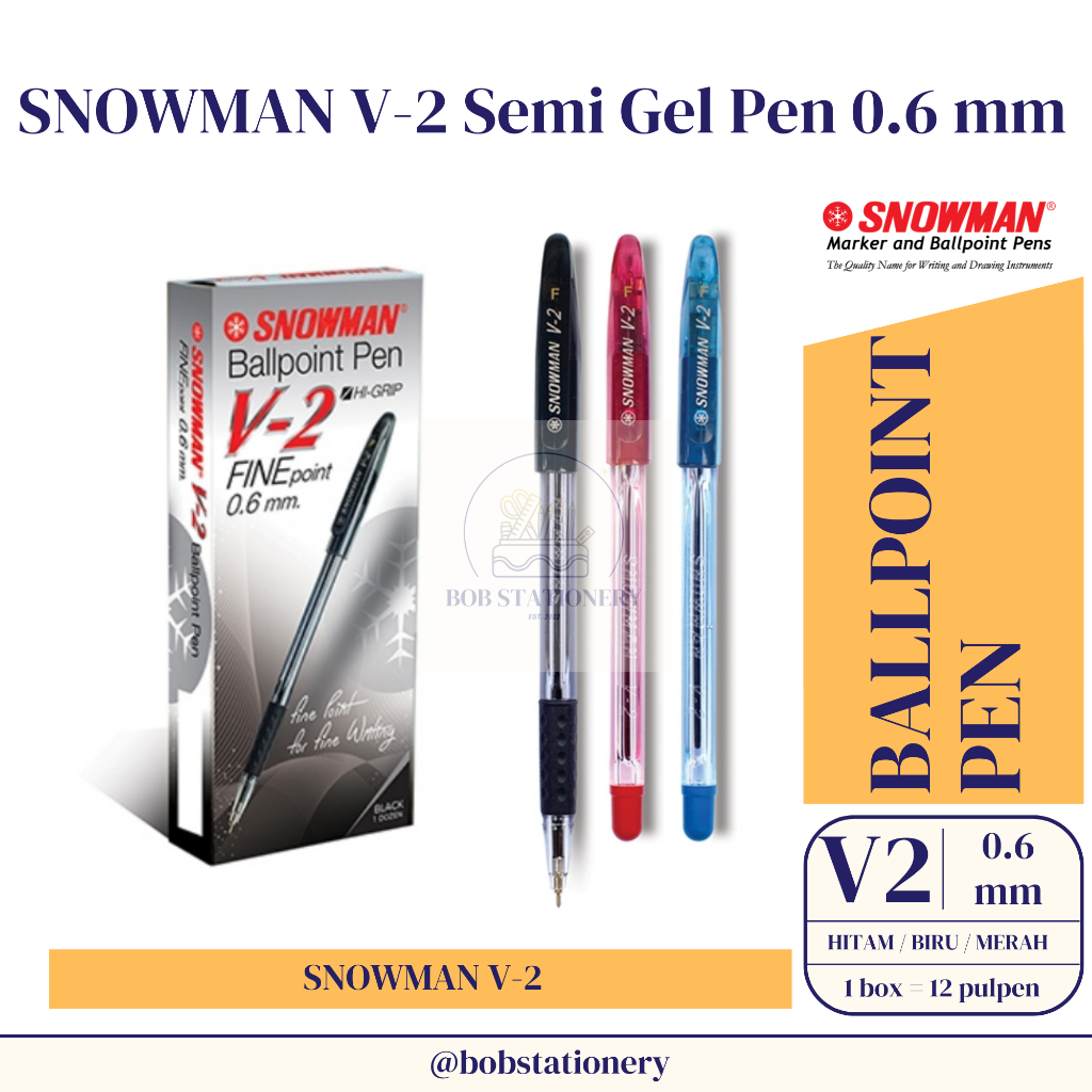 

SNOWMAN V-2 Semi Gel Ballpoint Pen 0.6 mm