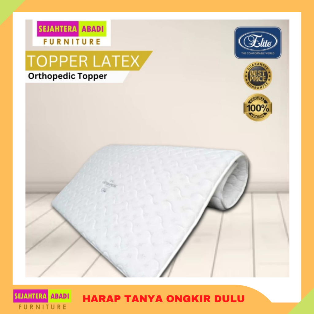 elite springbed topper latex orthopedic topper pelindung kasur matras travel bed kasur lipat kasur l