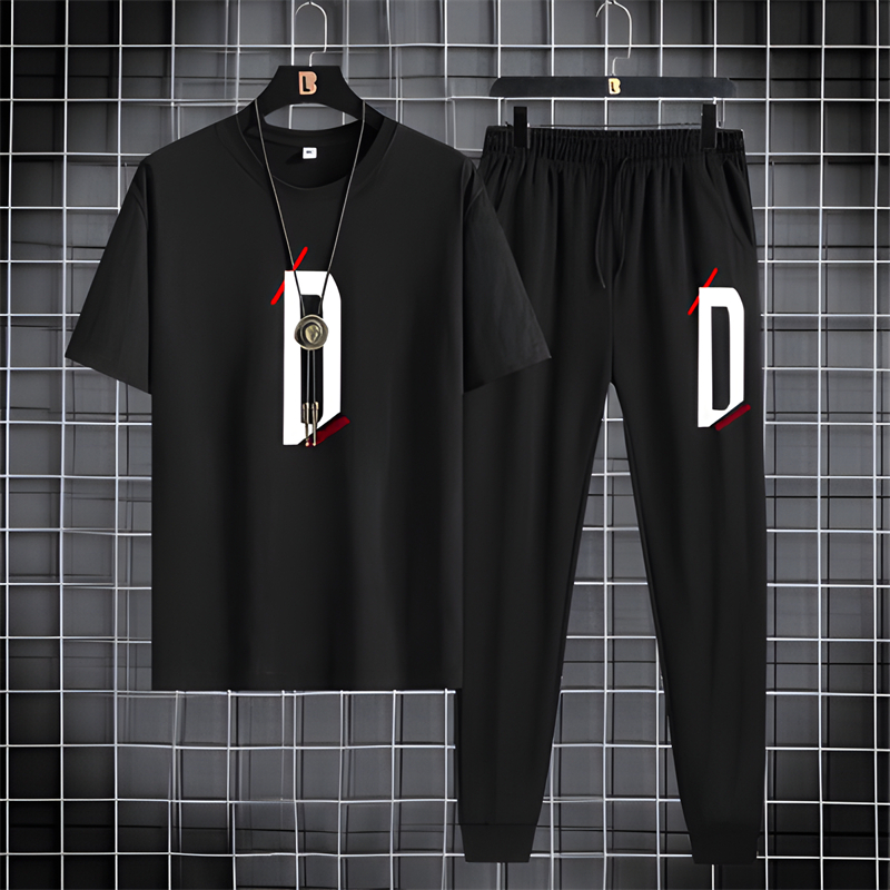 TERMURAH Setelan Pria Kombinasi Keren Kaos Pria + Celana Jogger / Cowok Distro Original dan Celana