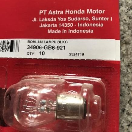 Bohlam Belakang Bohlam stop Honda (GB6)