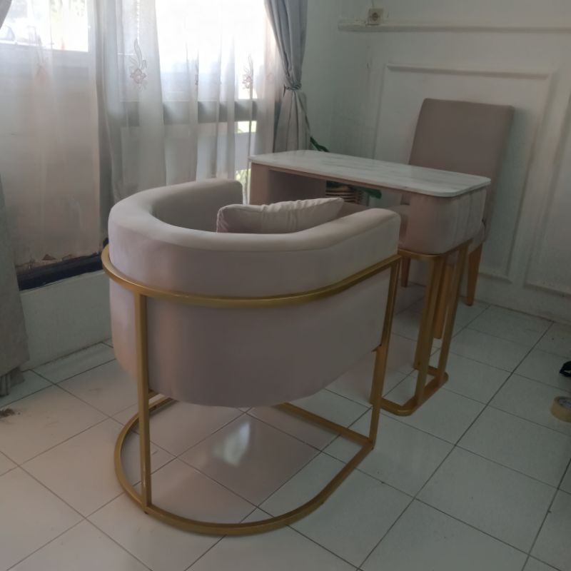 Set Meja Kursi Nail Art - Satu Set Meja Nail Art - meja nail art custom - kursi terapis nail art - k