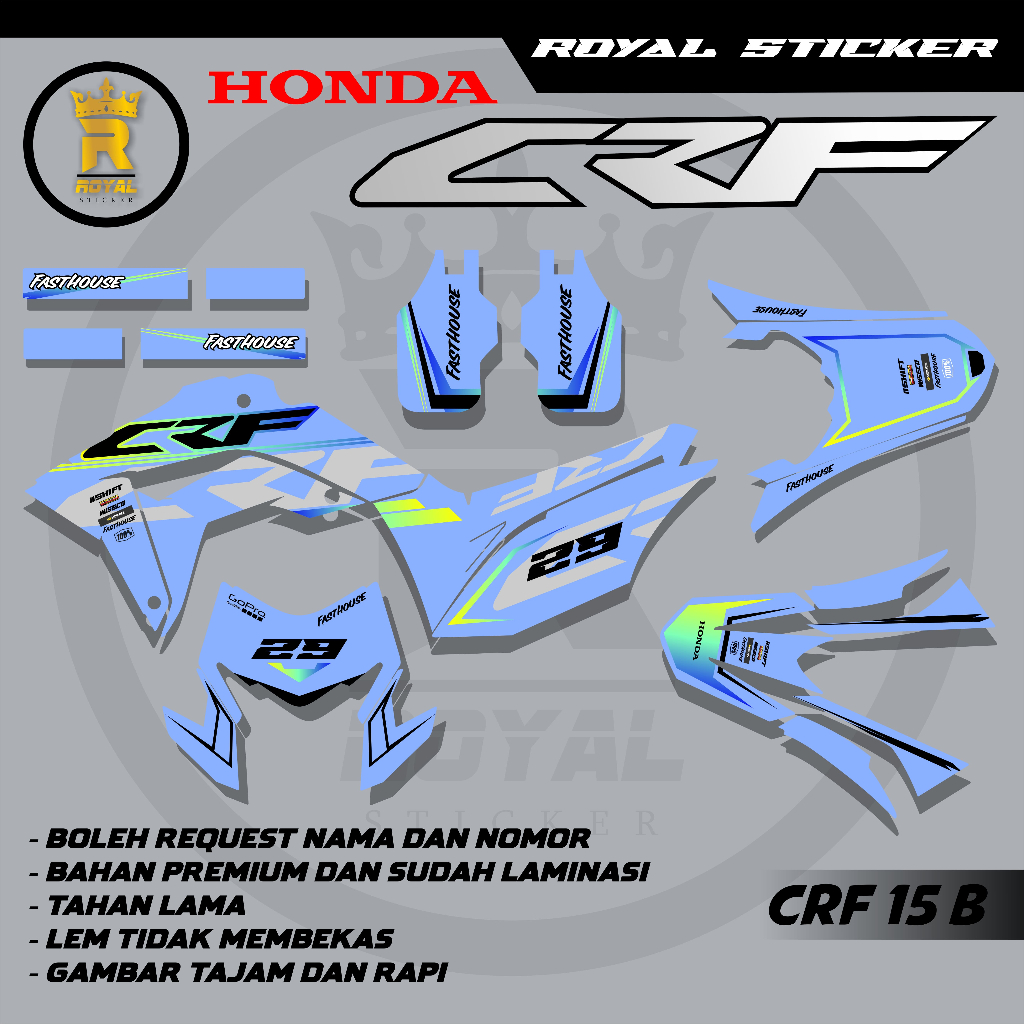 CRF 15-STIKER MOTOR HONDA CRF 150 NEW-STIKER DECAL CRF UPDATE WARNA VARIASI CUSTOM TERBARU