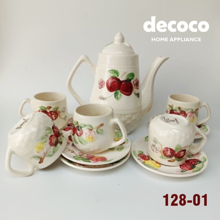 (12 Pcs) Cangkir Keramik Set - Coffee set / Tea Set Napoleon - Motif