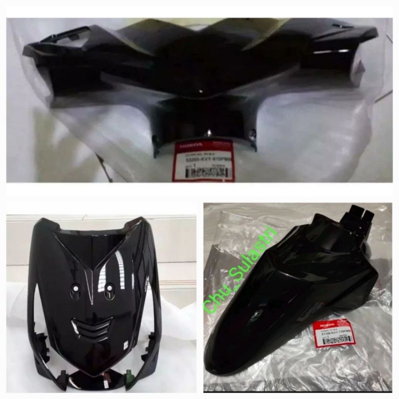 Cover Body Halus hitam beat karbu ori AHM
