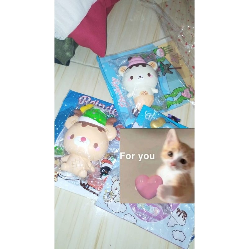 Bundle Squishy Yummibear (yb mermaid strawberry&yb reinder)(all lengkap)