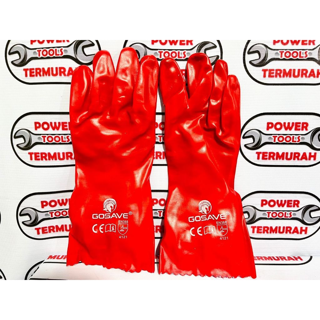 

Sarung Tangan PVC Safety Glove Tahan Panas utk Berkebun Industri Kimia