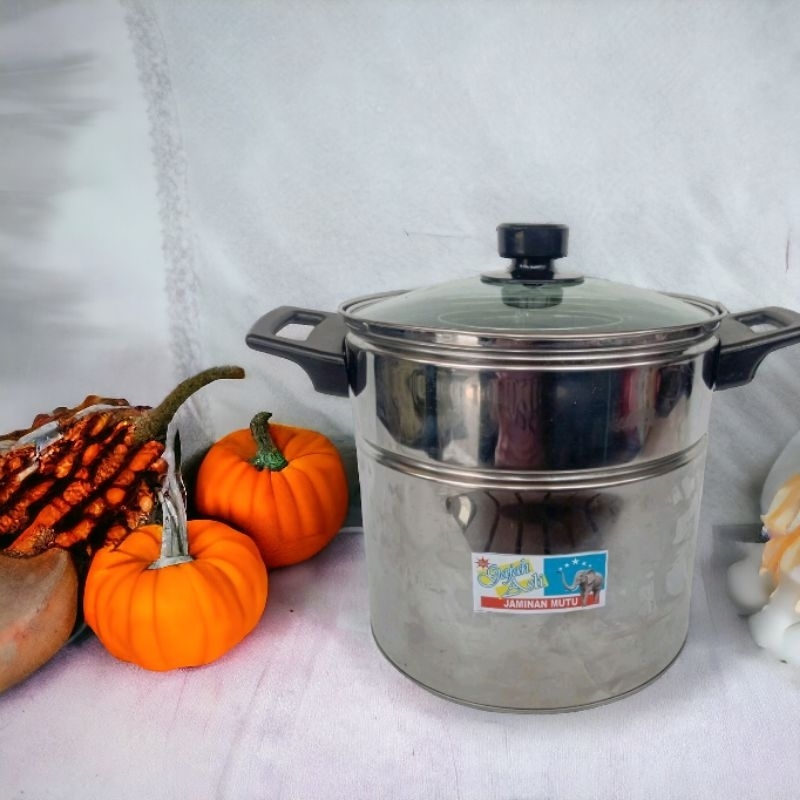 paket lengkap dandang bakso kaca mini 20cm free cintung capit