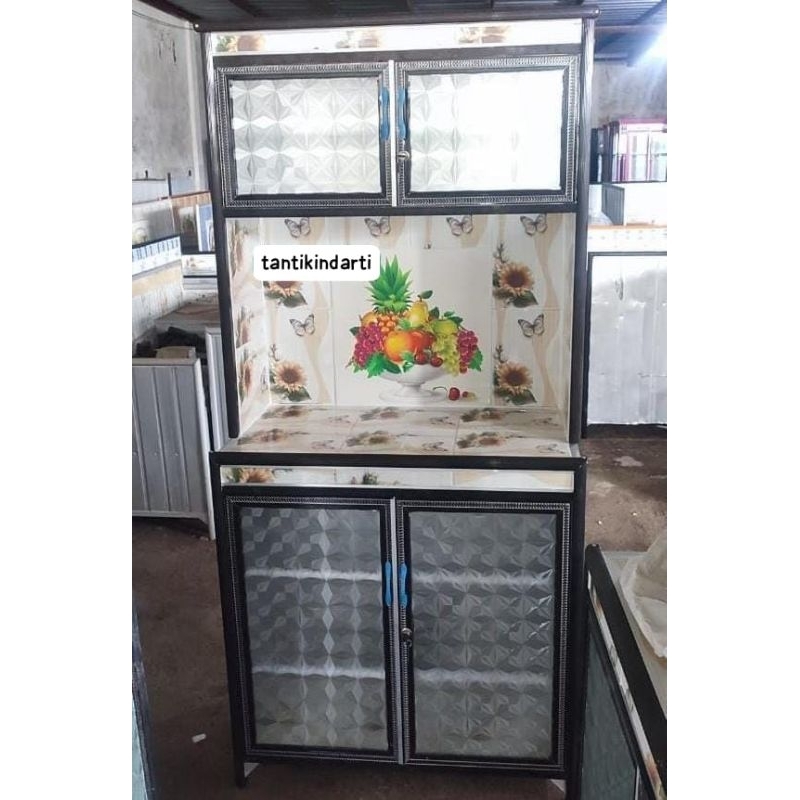 PROMO - LEMARI PIRING 2 PINTU, GOLD, HITAM, ALUMUNIUM, PALEMBANG, TERMURAH, TERBARU