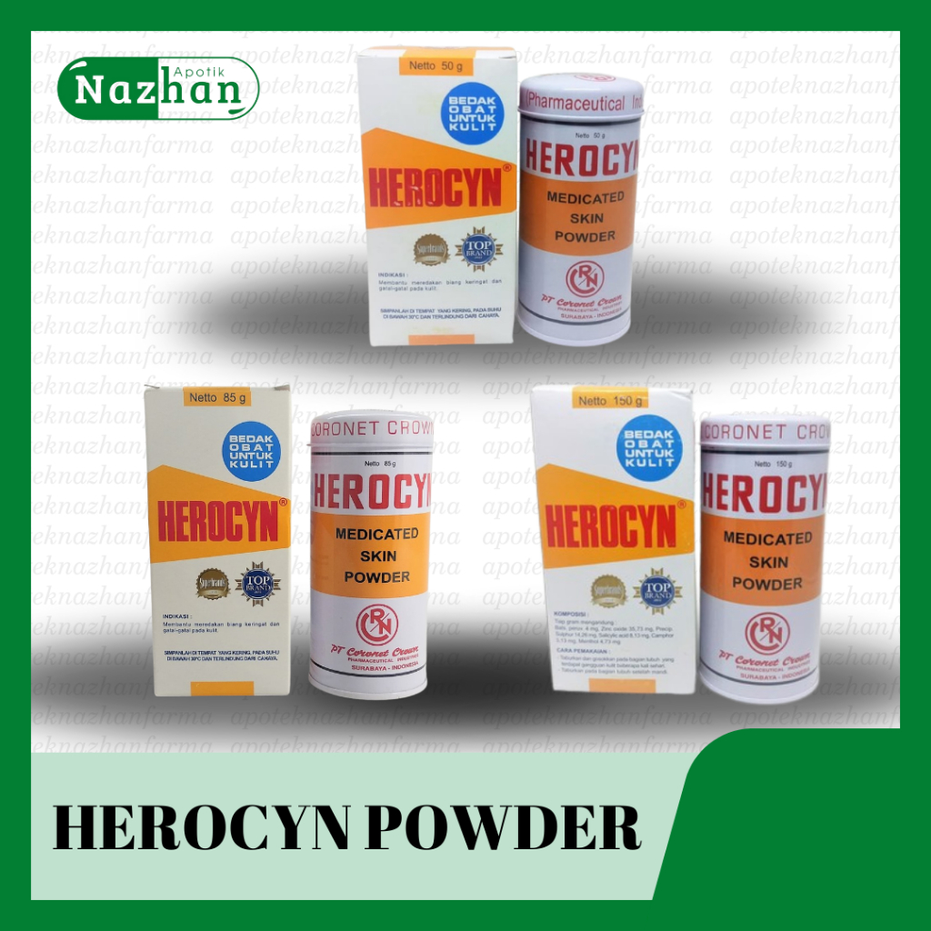 Herocyn Bedak Obat Untuk Kulit / Bedak Gatal / (Bedak alergi)