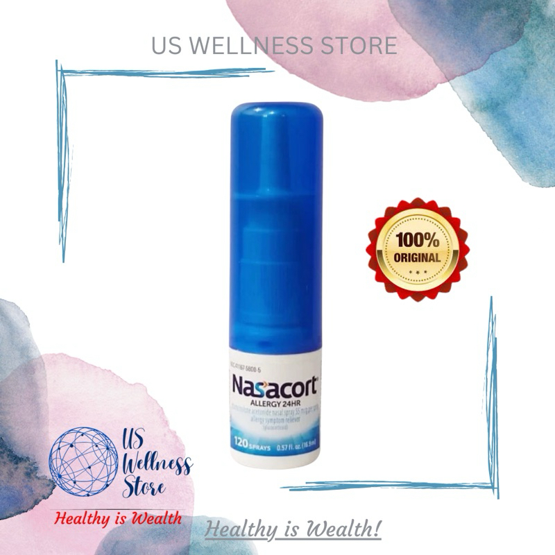 Nasacort Allergy 24HR semprotan hidung tersumbat bersin ORI USA