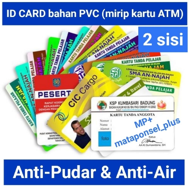 

ID Card 2 Sisi | Tanda Pengenal | Kartu Pelajar dan Lainnya