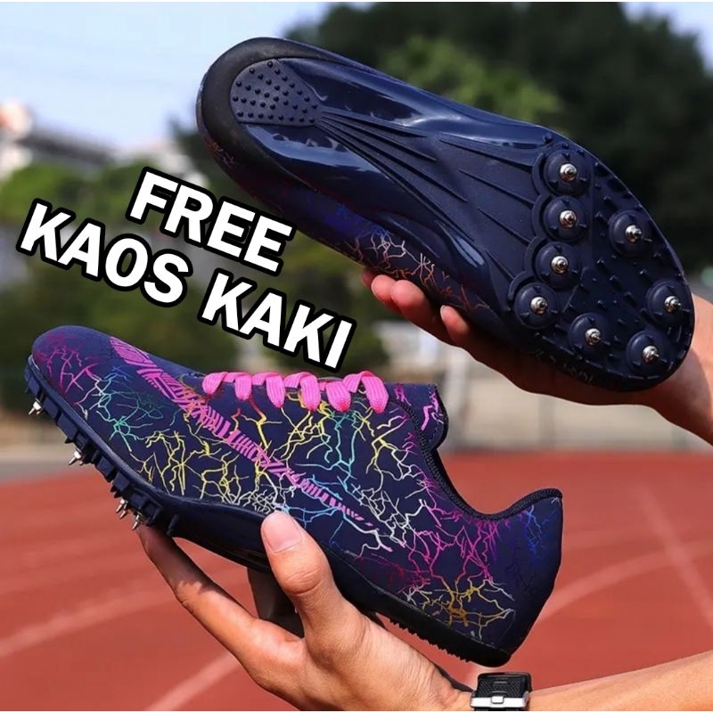 sepatu lintasan spike atletik sprint  dan lompat gawang import