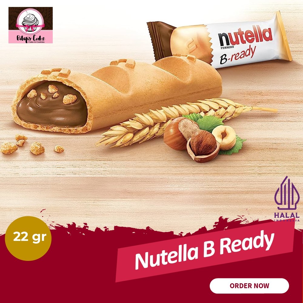 

Nutella B ready 22gr SATUAN / Wafer Cokelat Hazelnut