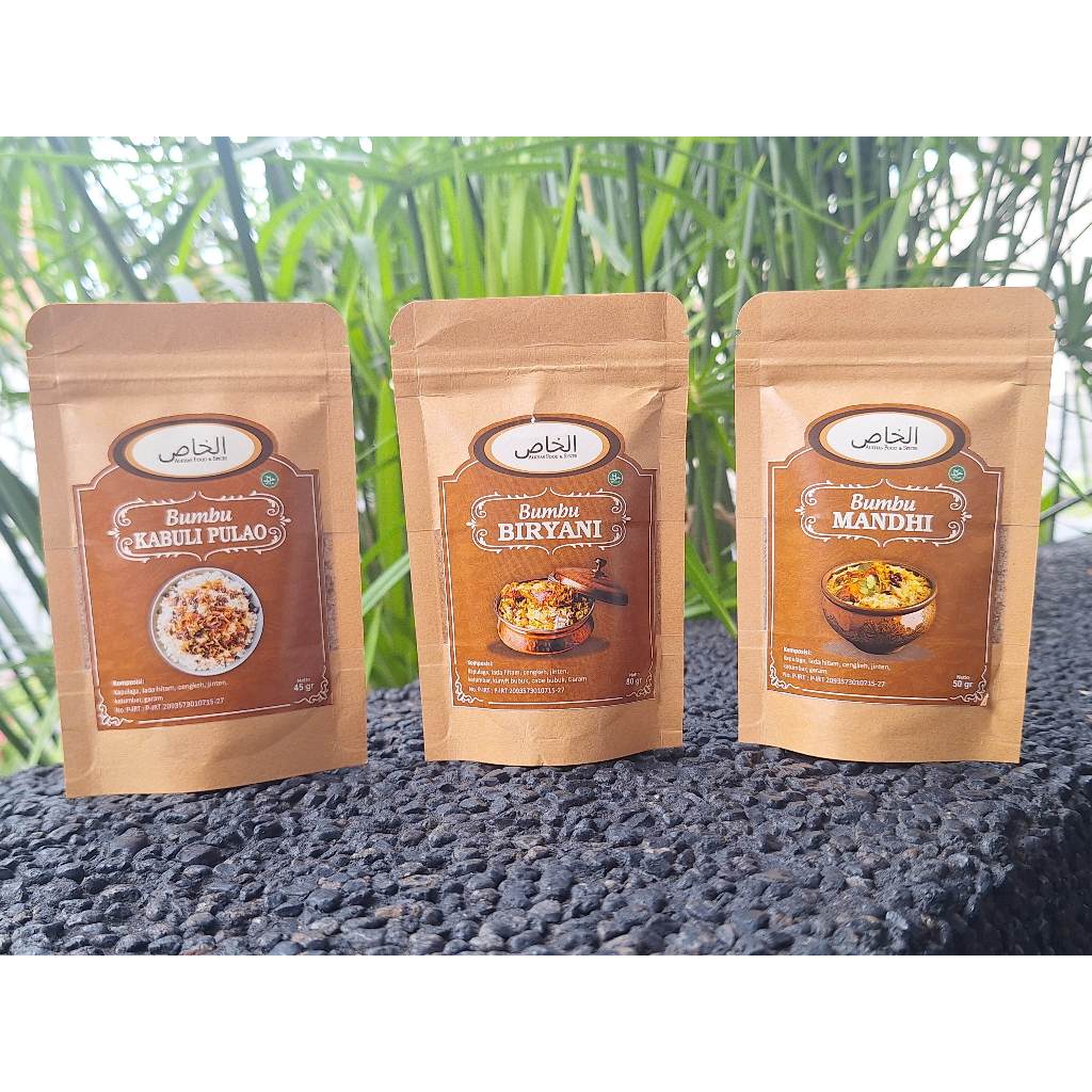 

Bumbu Nasi Kebuli, Mandhi, Biryani, & Kabuli Pulao – Lengkap untuk 1 Kg Beras Basmati