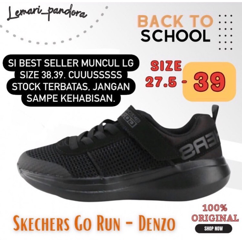 Skechers Gorun Fast - Denzo BLACK (97877LBBK) ORIGINAL - BACK TO SCHOOL
