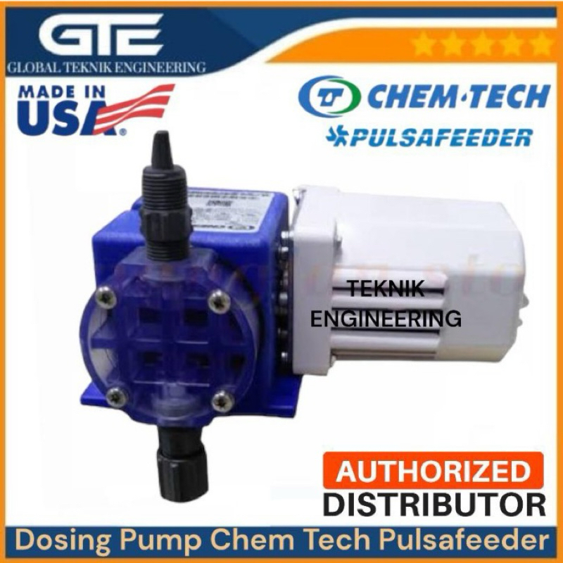 Chem Tech Dosing Pump Pulsafeeder Pompa Injek Cairan Kimia 100/7Bar