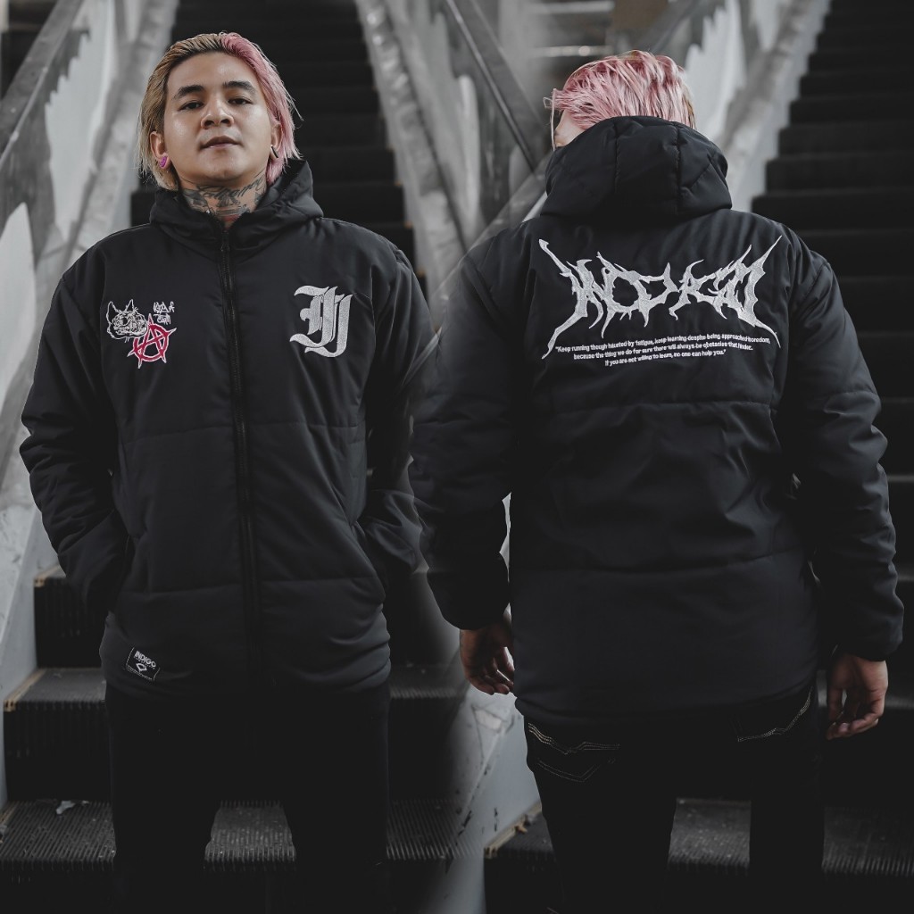 CJS Jaket parasut pria Parka fupper indigo
