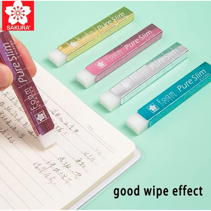 

Sakura Foam Eraser Pure Slim Pencil Eraser