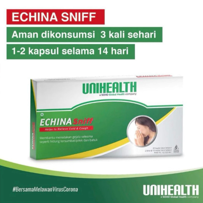 Echina Sniff Obat hidung tersumbat flu dan batuk Unihealth