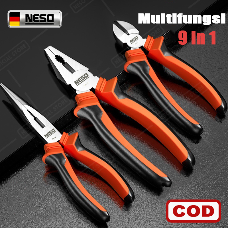 NESO Tang Potong Kombinasi COD Lancip 6in1 6~8 inch / Peralatan Perkakas Tangan Kabel Multipurpose W