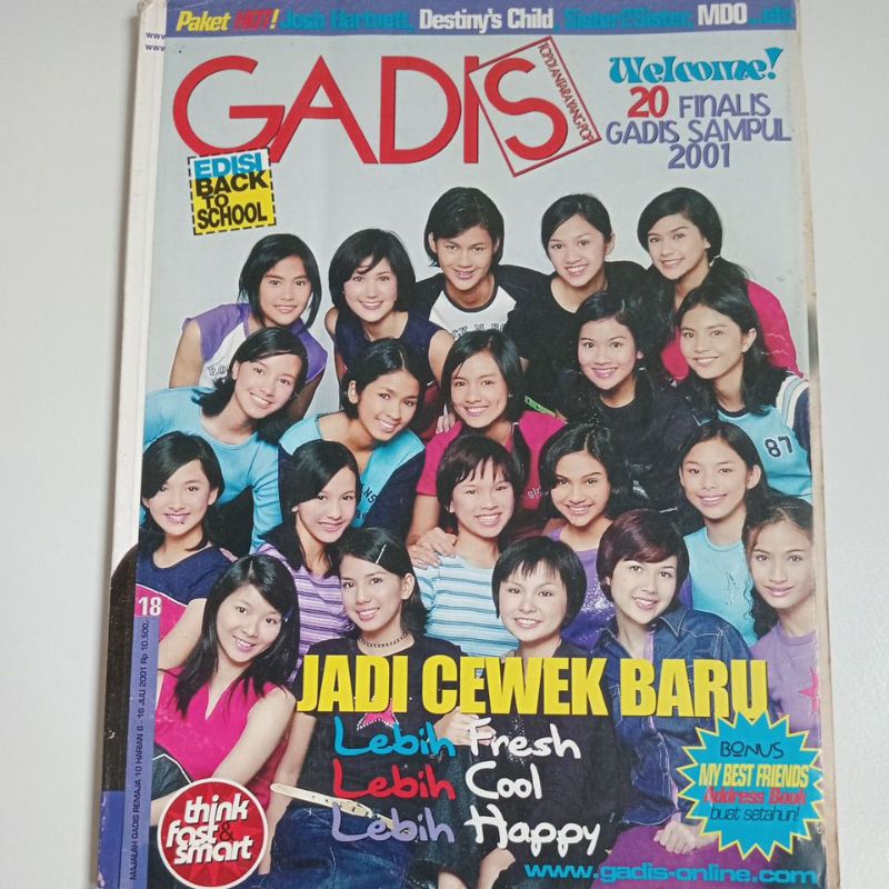 Majalah Gadis Edisi 20 Finalis Gadis Sampul 2001