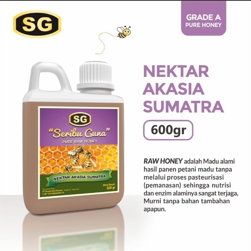 

Madu Murni Asli Seribu Guna Nektar Akasia Sumatra 600gr 100% Pure Raw Honey