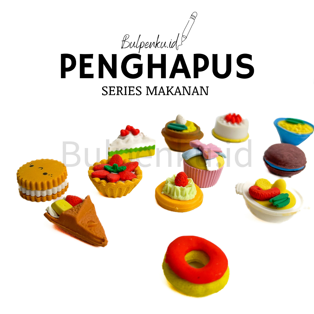

6 pcs Penghapus lucu/ penghapus mkanan/ eraser lucu