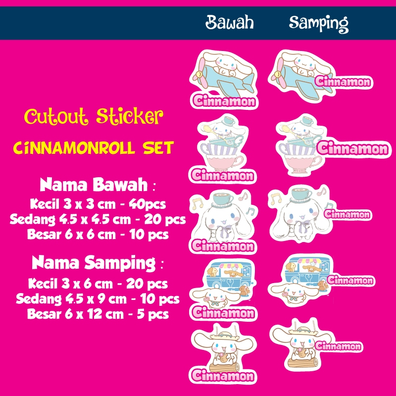 

Sticker nama cutout cinnamon roll