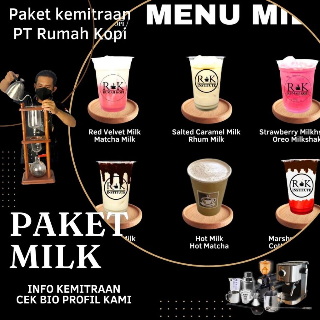 

Paket Milk Kemitraan Rumah Kopi Paket Usaha Langsung Training